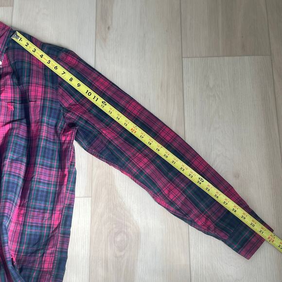 Abercrombie & Fitch Men’s Button-Down Preppy  Plaid Shirt Size Large - Picture 8 of 9